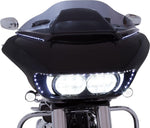Ciro Horizon LED Lighted Windshield Trim For Harley Davidson FLTRK 1868 ABS 2020-2024 Black Clear