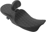 Drag Specialties Low Profile Double Diamond Touring Seat For Harley Davidson FLHR 1340 1997-1998 - Black