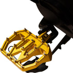 Thrashin Supply Co Mini Aggressor Rear Floorboards For Harley Davidson FL 1200 1972-1977 - Gold