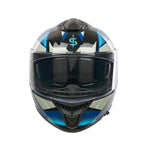 Spada Blade Sabre Full Face Motorcycle Helmet - Blue/Black/Grey