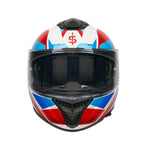 Spada Blade Sabre Full Face Motorcycle Helmet - White/Blue/Red