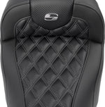 Saddlemen Roadsofa Lattice Stitch Carbon Fibre Seat For Harley Davidson FLHX 1923 2024-2026 - Black/Grey