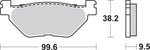 SBS LS Street Excel Sintered Rear Brake Pads For Yamaha FJR 1300 2001-2003