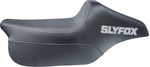 Slyfox 2 Up Race Low Seat For Harley Davidson FLHR 1584 2008-2011 Carbon Fiber/Silver Logo - Black