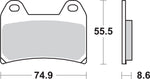 SBS HS Street Excel Sintered Front Brake Pads For Ducati 748 R 2000