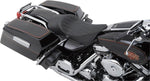 Drag Specialties EZ-On Mount Forward Low Black Stitching Solo Seat For Harley Davidson FLHR 1340 1997-1998 - Black