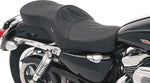 Drag Specialties Low-Profile Touring Seat For Harley Davidson XL 1200 C 2004-2020 Flame Stitched - Black