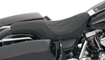 Drag Specialties Predator Flame Stitched Seat For Harley Davidson FLHR 1340 1997-1998 - Black