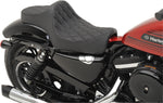 Drag Specialties Predator III Seat For Harley Davidson XL 1200 C 2004-2020 Black Stitching Double Diamond - Black