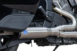 S&S Cycle 2 Into 1 Qualifier Exhaust System For Indian Challenger 108 2020-2023 - Brushed