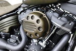Cult Werk Slotted Air Filter Cover For Harley Davidson FLDE 1750 2018-2020 - Raw Black