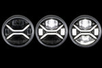 Koso Xenith LED Headlight Front Black Clear