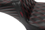 LE Pera Tailwhip Daddy Long Legs Seat For Harley Davidson FLHX 1750 ABS 2023 Double Diamond - Black/Red