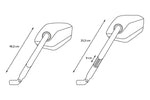 SW Motech Sport Mirror Set Long Arm For Harley Davidson FLTRT 1868 2024-2025 - Black