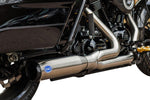 S&S Cycle 2 Into 1 Qualifier Exhaust System For Harley Davidson FLH 1868 2021 - Brushed