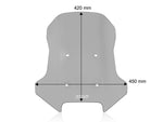 WRS Windscreen Caponord CF Moto For CF Moto MT 450 ABS 2024-2026 42 cm (16-1/2") - Smoke