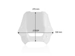 WRS Windscreen For Honda NX 500 A 2024-2026 27 cm (10-5/8") - Clear
