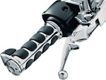 Kuryakyn Premium ISO Grips For 1" Bars For Harley Davidson FLDE 1750 2018 - Black/Chrome