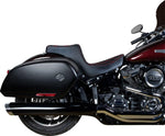 Drag Specialties Predator III Seat For Harley Davidson FLSB 1750 2018-2021 Red Stitching Double Diamond - Black Red