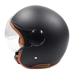 Axor Jet Open Face Helmet - Matt Black / Brown
