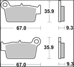 Brembo TT Prime Carbon Ceramic Brake Pads For Yamaha WRF250 2018-2024 Rear