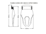 Puig Touring Screen With Extender For Honda Africa Twin CRF1100L 2020-2023 - Light Smoke