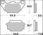 Brembo XS Prime Sintered Brake Pads For Kymco Agility City 125 2014-2016 Fit Front Or Rear