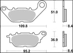 Brembo CC Prime Carbon Ceramic Brake Pads For Yamaha T 135 2008-2011 Front