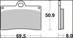 Brembo LA Prime Sintered Brake Pads For Laverda 650 1992 Front