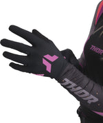 Thor Womens Sportmode Iconic Gloves - Black/Orchid