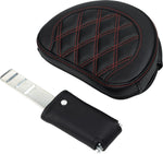 Saddlemen Roadsofa Lattice Stitch Seat For Harley Davidson FLHR 1584 2008 - Black/Red (Driver Seat Length:38 cm)