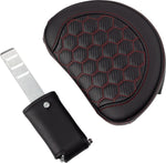 Saddlemen Honeycomb Roadsofa Seat With Backrest For Harley Davidson FLH 1868 2021 - Black/Red (Driver Seat Length: 39.5 cm)