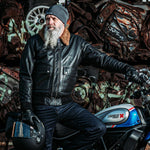 Spada Turbine CE Leather Bomber Jacket Black