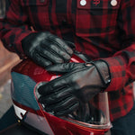 Spada Clutch Leather Motorcycle Gloves - Black