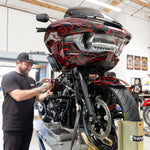 Feuling Parts BA Air Cleaner Kit For Harley Davidson FLHX 1923 2024 - Black/Clear/Red