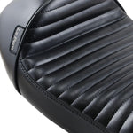 LE Pera Stubs Cafe Seat For Harley Davidson FLHR 1584 2008-2011 Pleated - Black