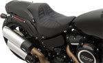 Drag Specialties EZ-On Scorpion Stitched Solo Seat For Harley Davidson FXFB 1750 2018-2019 - Black