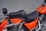 Slyfox High Noon Seat For Harley Davidson FXR1340 1986-1994 Classic Stitch - Black/Silver