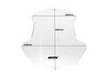 WRS Windscreen For BMW K 1200 R 2005-2010 42 cm (16-1/2") - Clear