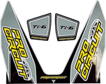 Pro Circuit Ti-6 Exhaust Decals - Black Grey White Yellow