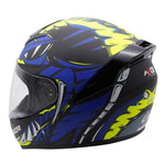 Axor Rage Full Face Helmet - Python Blue Yellow Matt Black