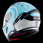Axor Hunter SH890 Full Face Helmet - Spear Blue White Gloss