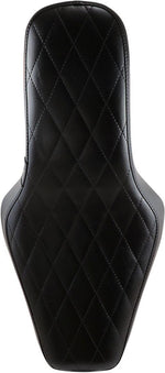 LE Pera Cobra Full-Length Seat For Harley Davidson XL1200C 2004-2020 Diamond - Black