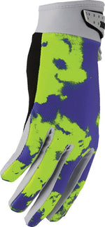 Thor Youth Launchmode Bleach Gloves - Acid/Grey