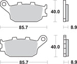 SBS LS Street Excel Sintered Rear Brake Pads For Voge Adventure 500 DS 2023-2024