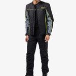 Spada Pace Rev 2 Waterproof Motorcycle Jacket - Black/Grey/Fluro Yellow