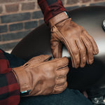 Spada Clutch Leather Motorcycle Gloves - Cognac Brown