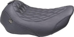 Mustang Wide Tripper Solo Seat With Backrest For Harley Davidson FLHX 1923 2024-2026 - Black