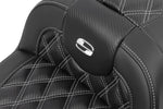 Saddlemen Roadsofa Lattice Stitch Seat For Harley Davidson FLHX 1923 ABS 2024-2026 - Black/Silver