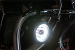 Ciro TAC-10 Light Cannons For Harley Davidson FLH 1868 ABS 2021 Black Clear